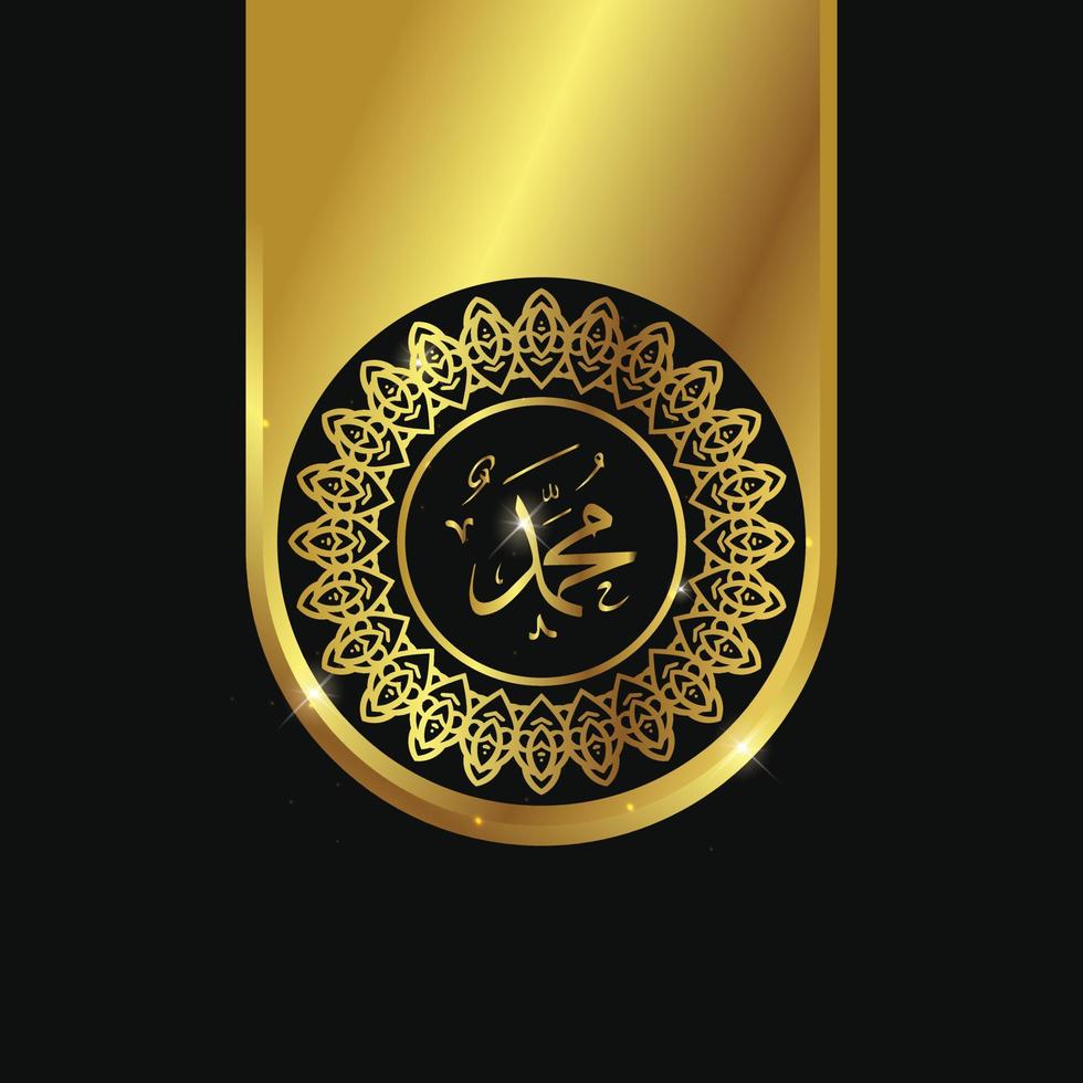 mawlid al-nabi Gruß islamisches Blumenmuster Vektordesign mit arabischer Kalligraphie für Karte, Banner, Tapete, Cover, Hintergrund, Brosur. der mittelwert ist der geburtstag des propheten muhammad vektor