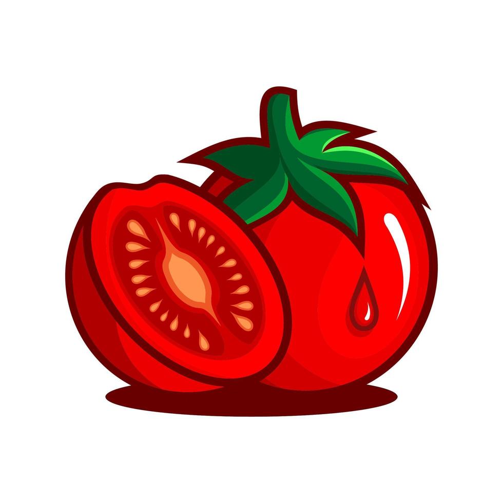 Tomatenscheibenvektor vektor