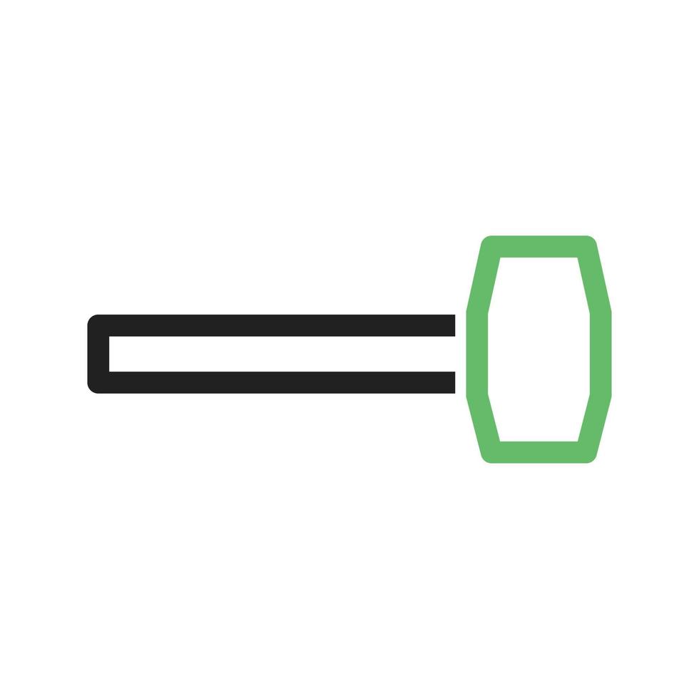 Hammerlinie grünes und schwarzes Symbol vektor