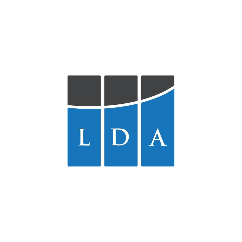 LDA-Brief-Logo-Design auf weißem Hintergrund. lda kreatives Initialen-Buchstaben-Logo-Konzept. LDA-Briefgestaltung. vektor
