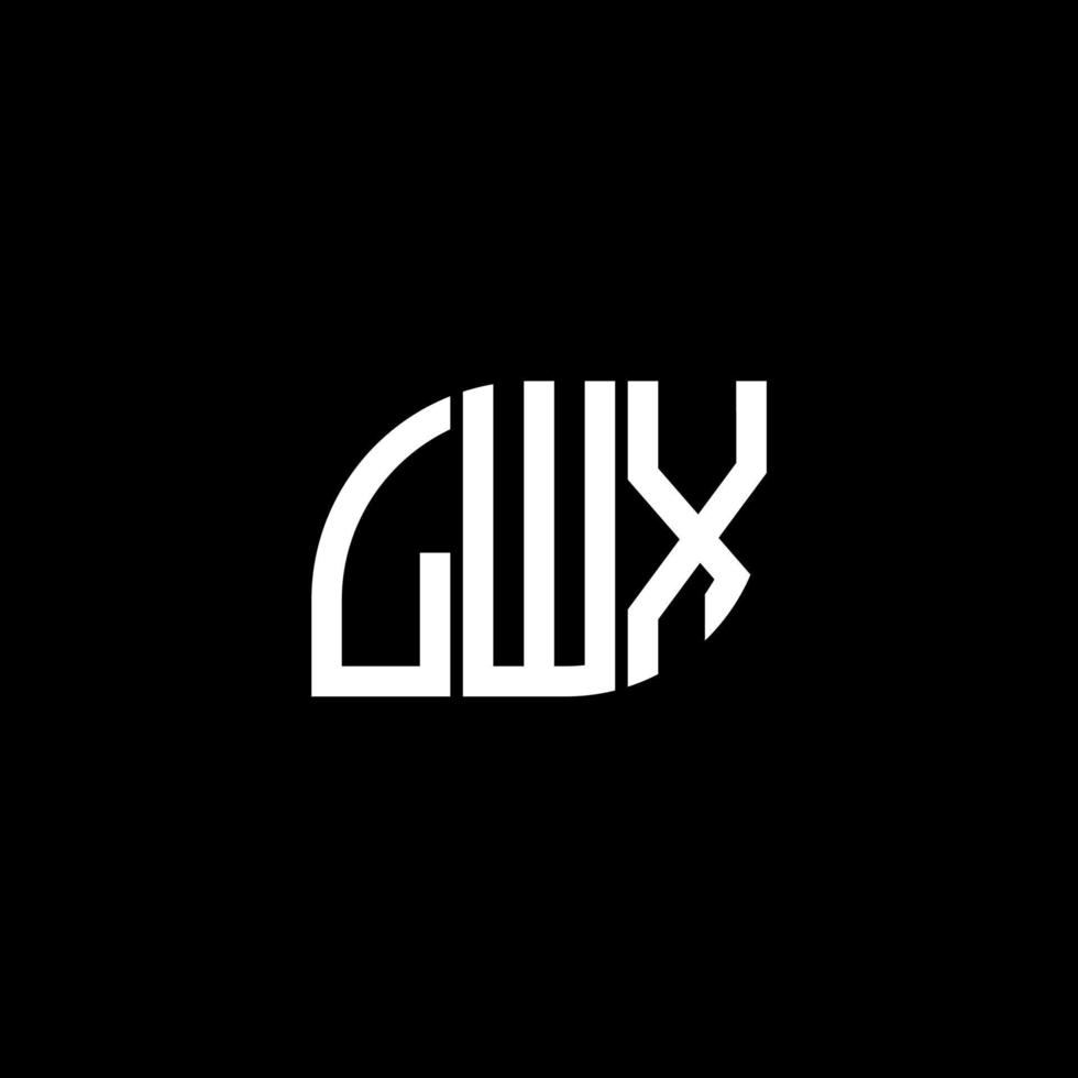 lwx brev logotyp design på svart bakgrund. lwx kreativa initialer bokstavslogotyp koncept. lwx bokstavsdesign. vektor