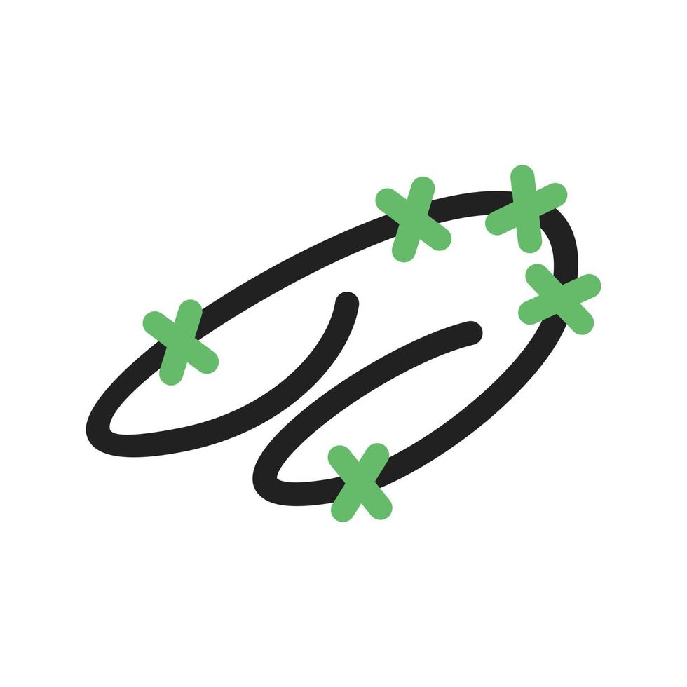 Spitzdrahtlinie grünes und schwarzes Symbol vektor