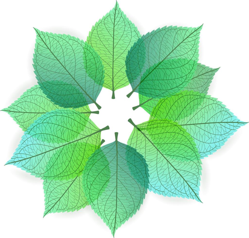 bakgrund av stiliserade gröna blad vektor