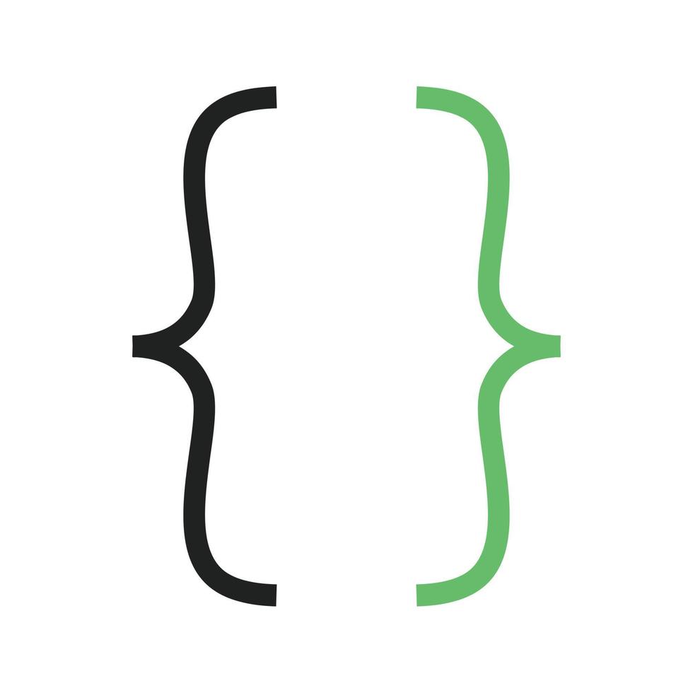 utvecklaralternativ linje grön och svart ikon vektor