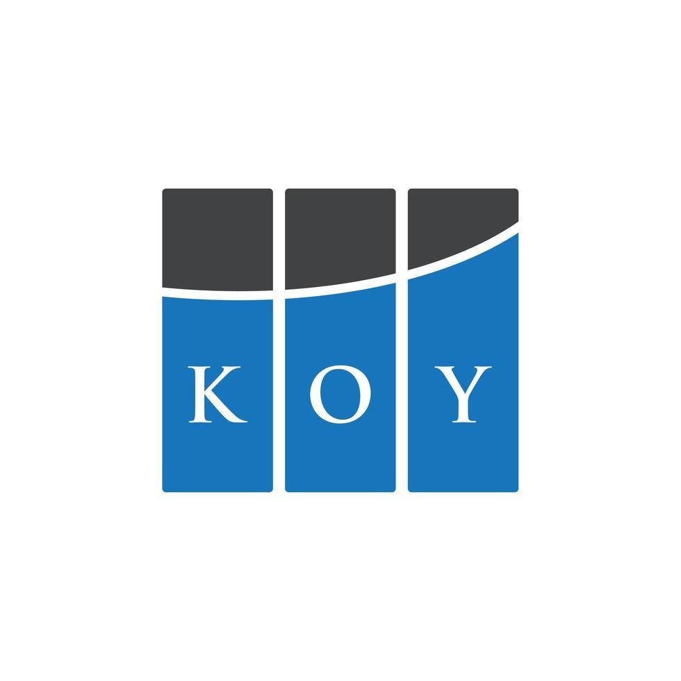 Koy-Brief-Logo-Design auf weißem Hintergrund. Koy kreatives Initialen-Buchstaben-Logo-Konzept. Koy-Buchstaben-Design. vektor