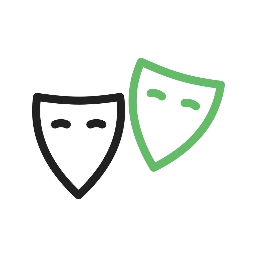 Theaterlinie grünes und schwarzes Symbol vektor