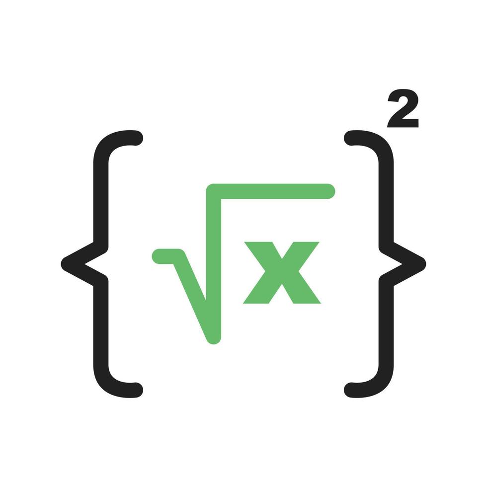 Formel i Linie grünes und schwarzes Symbol vektor