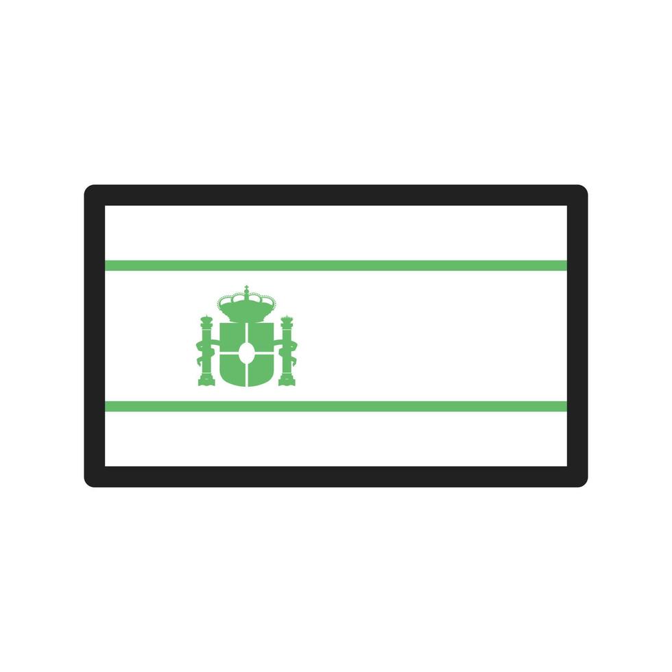 Spanien Linie grün und schwarz Symbol vektor