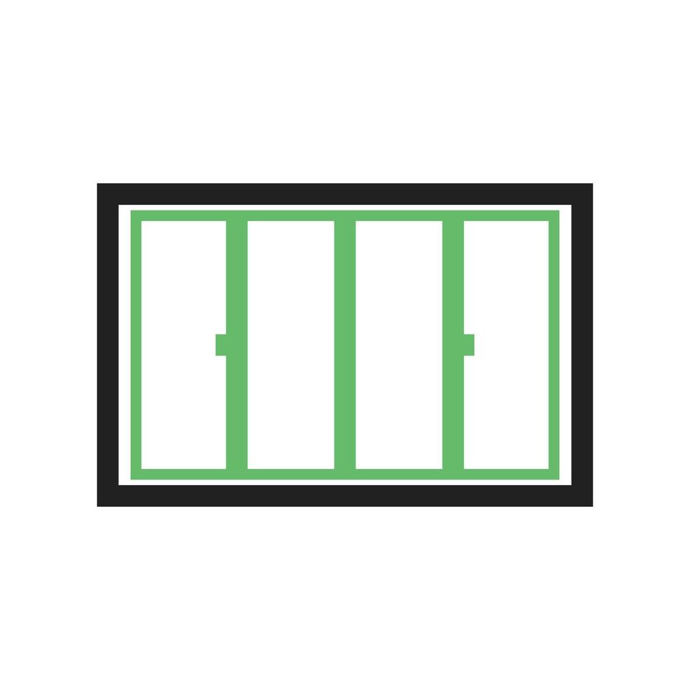 windows linje grön och svart ikon vektor