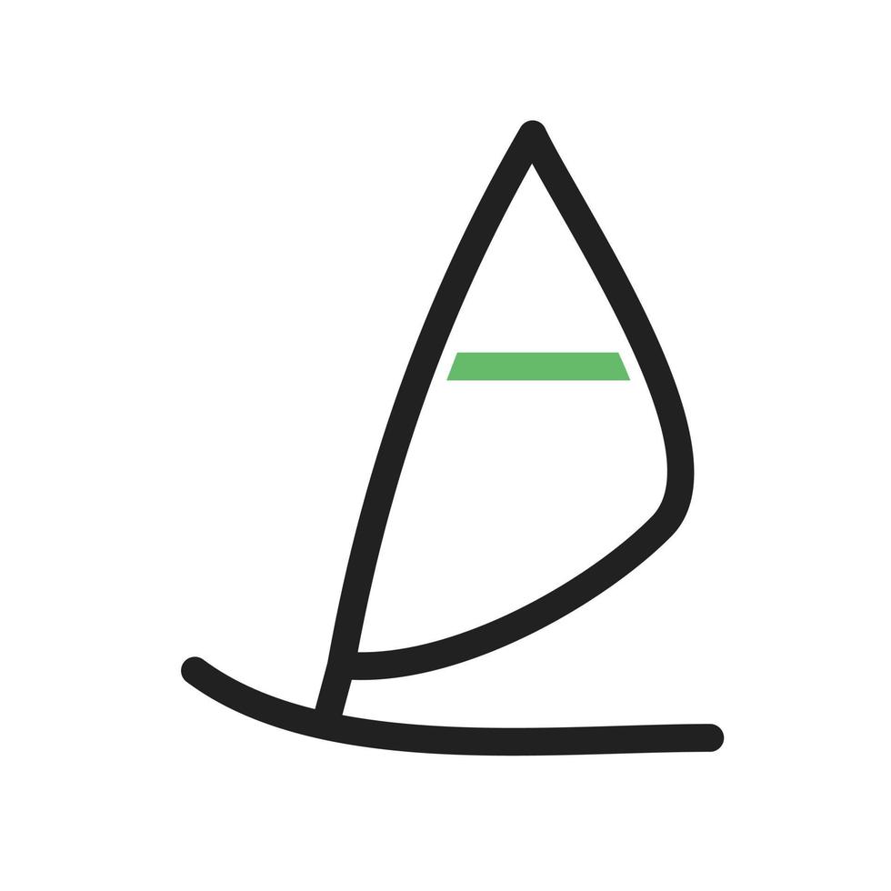 Surflinie grünes und schwarzes Symbol vektor