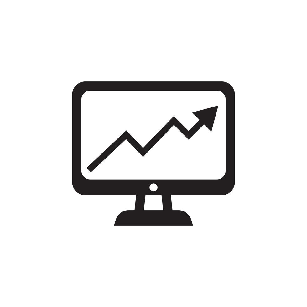 Monitorsymbol eps 10 vektor