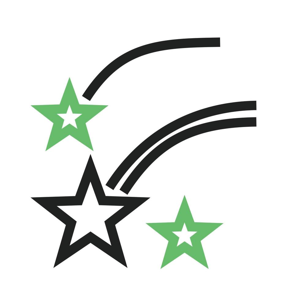 Sterne i Linie grünes und schwarzes Symbol vektor