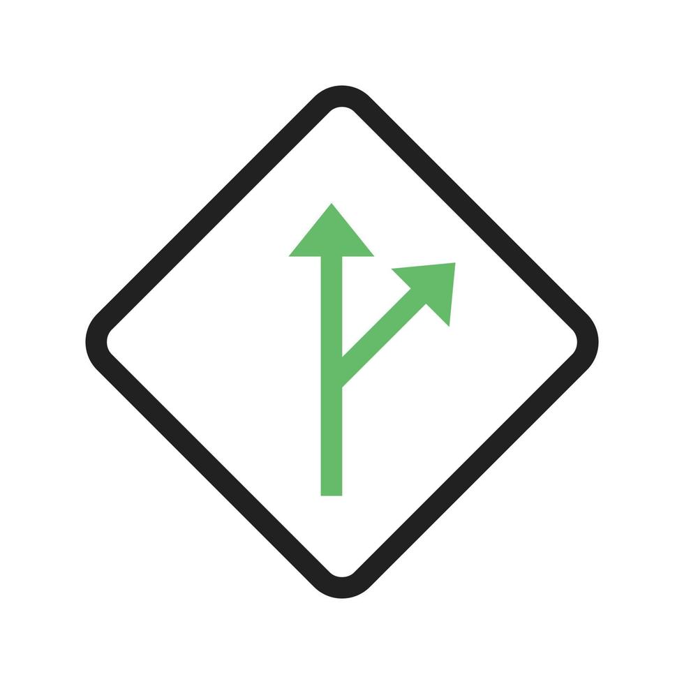 avvikelse tecken linje grön och svart ikon vektor