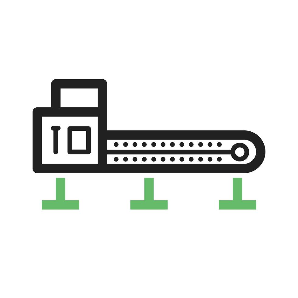Förderer II Linie grünes und schwarzes Symbol vektor