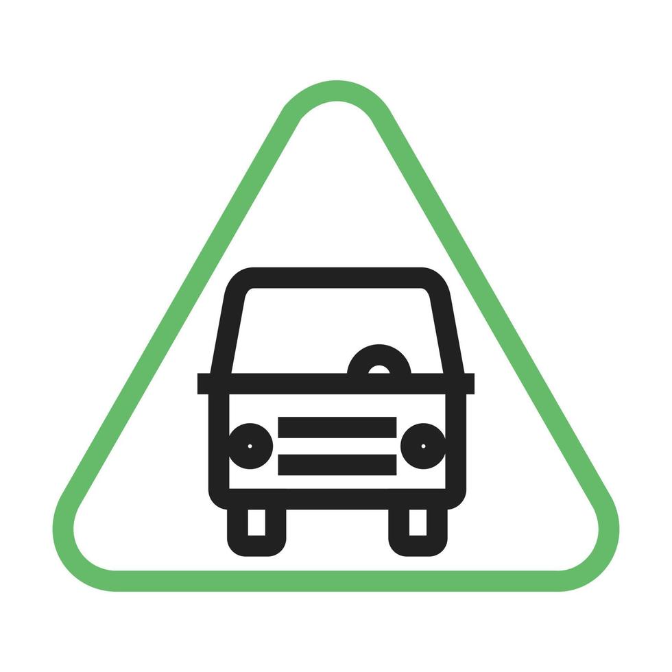 busshållplats tecken linje grön och svart ikon vektor