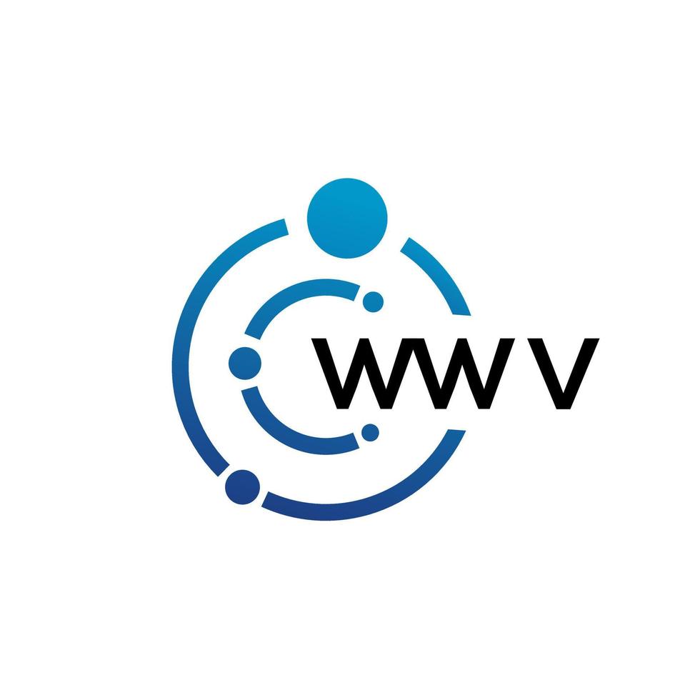 Wwv-Buchstaben-Technologie-Logo-Design auf weißem Hintergrund. Wwv kreative Initialen schreiben es Logo-Konzept. wwv Briefgestaltung. vektor