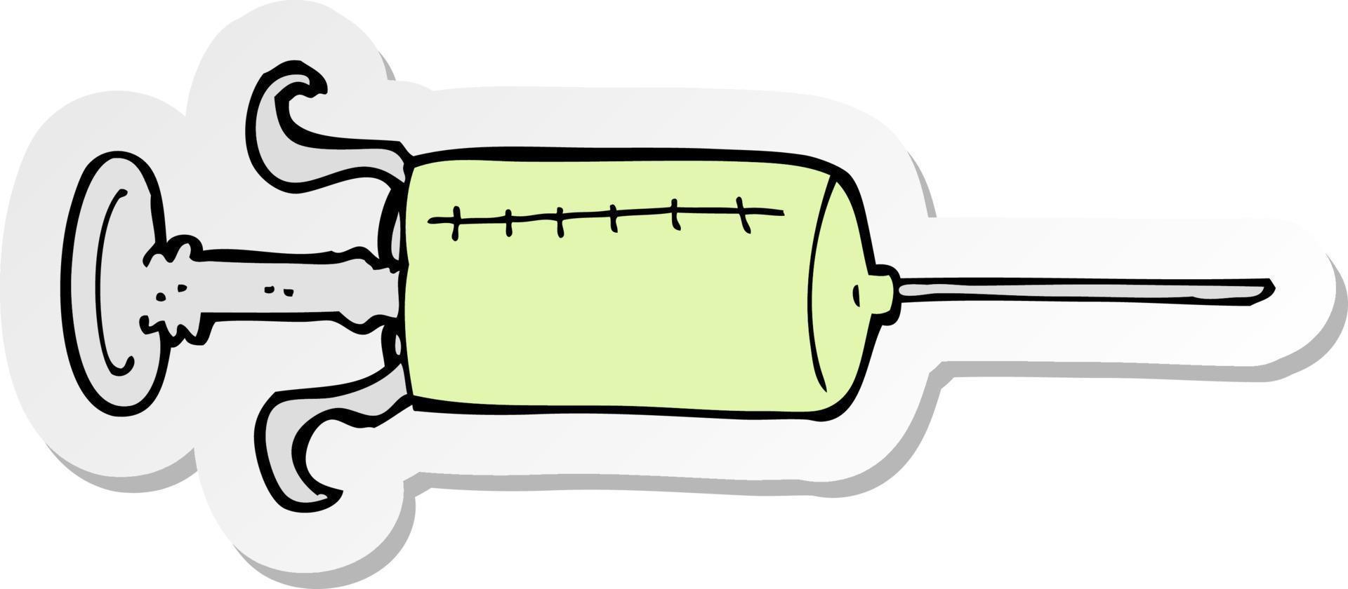 Aufkleber einer Cartoon alten Nadel vektor