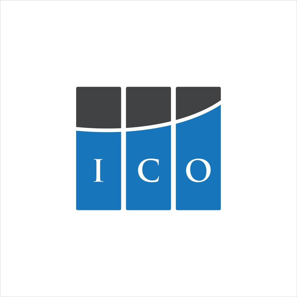 ico-Brief-Logo-Design auf weißem Hintergrund. ico kreative Initialen schreiben Logo-Konzept. ico Briefgestaltung. vektor