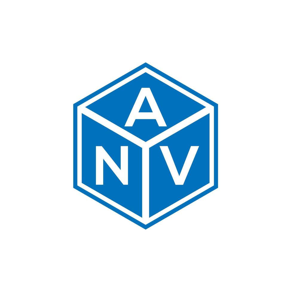 anv-Buchstaben-Logo-Design auf schwarzem Hintergrund. anv kreatives Initialen-Buchstaben-Logo-Konzept. anv Briefgestaltung. vektor