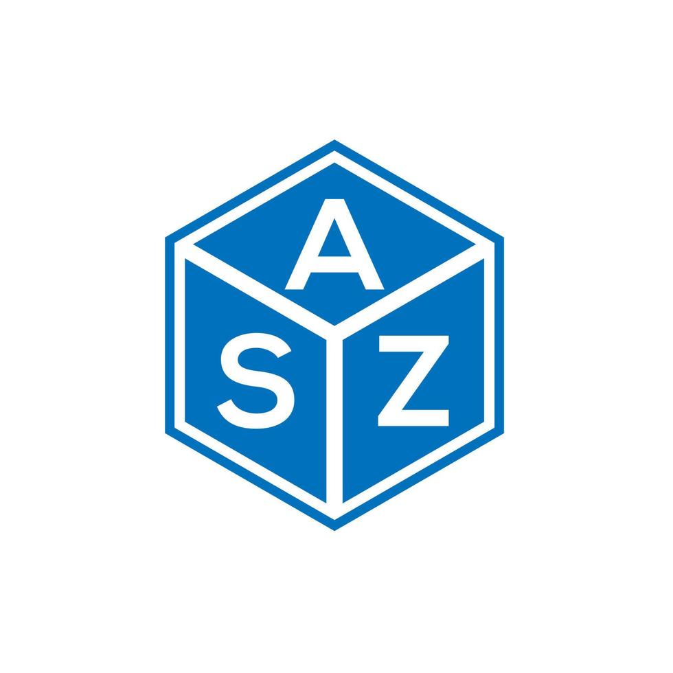 Asz-Buchstaben-Logo-Design auf schwarzem Hintergrund. asz kreative Initialen schreiben Logo-Konzept. asz Briefgestaltung. vektor