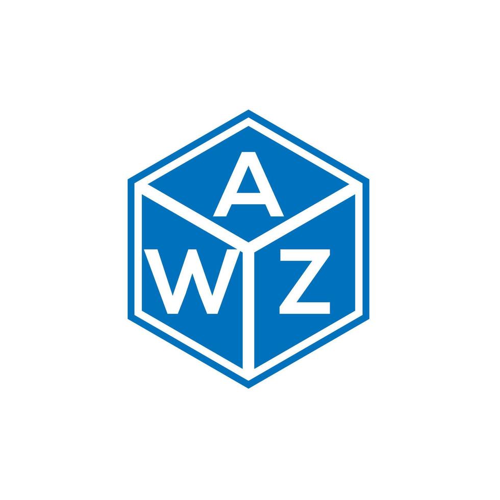 awz-Buchstaben-Logo-Design auf schwarzem Hintergrund. awz kreatives Initialen-Buchstaben-Logo-Konzept. awz Briefgestaltung. vektor