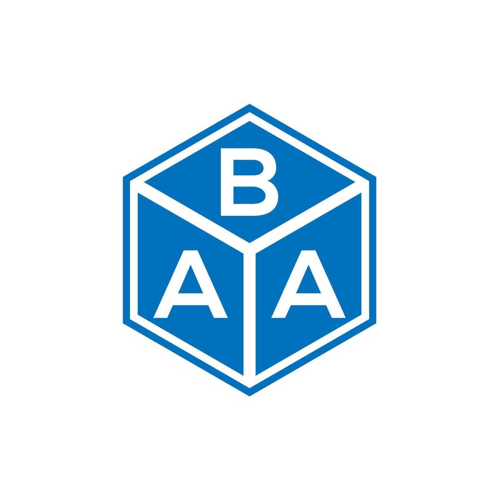 baa-Buchstaben-Logo-Design auf schwarzem Hintergrund. baa kreatives Initialen-Buchstaben-Logo-Konzept. baa Briefgestaltung. vektor