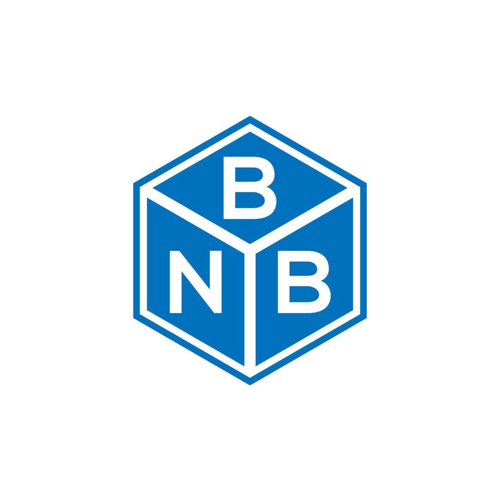 bnb brev logotyp design på svart bakgrund. bnb kreativa initialer bokstavslogotyp koncept. bnb bokstavsdesign. vektor