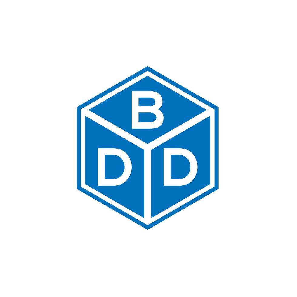 Bdd-Brief-Logo-Design auf schwarzem Hintergrund. Bdd kreatives Initialen-Brief-Logo-Konzept. Bdd-Briefgestaltung. vektor