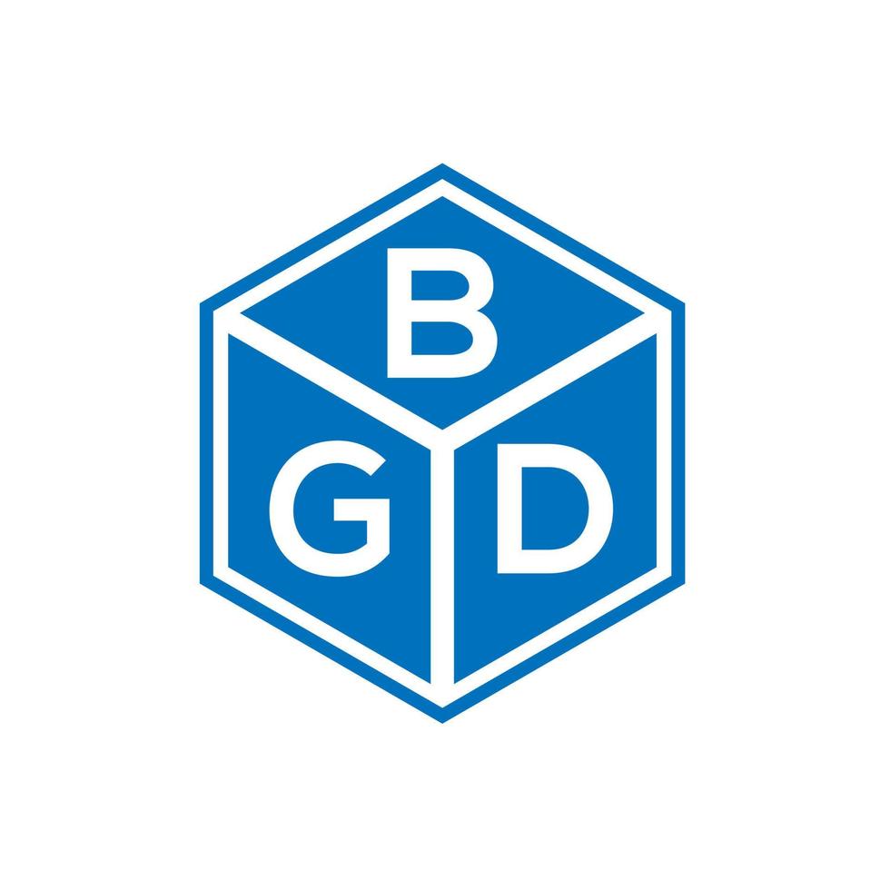 bgd brev logotyp design på svart bakgrund. bgd kreativa initialer brev logotyp koncept. bgd brev design. vektor