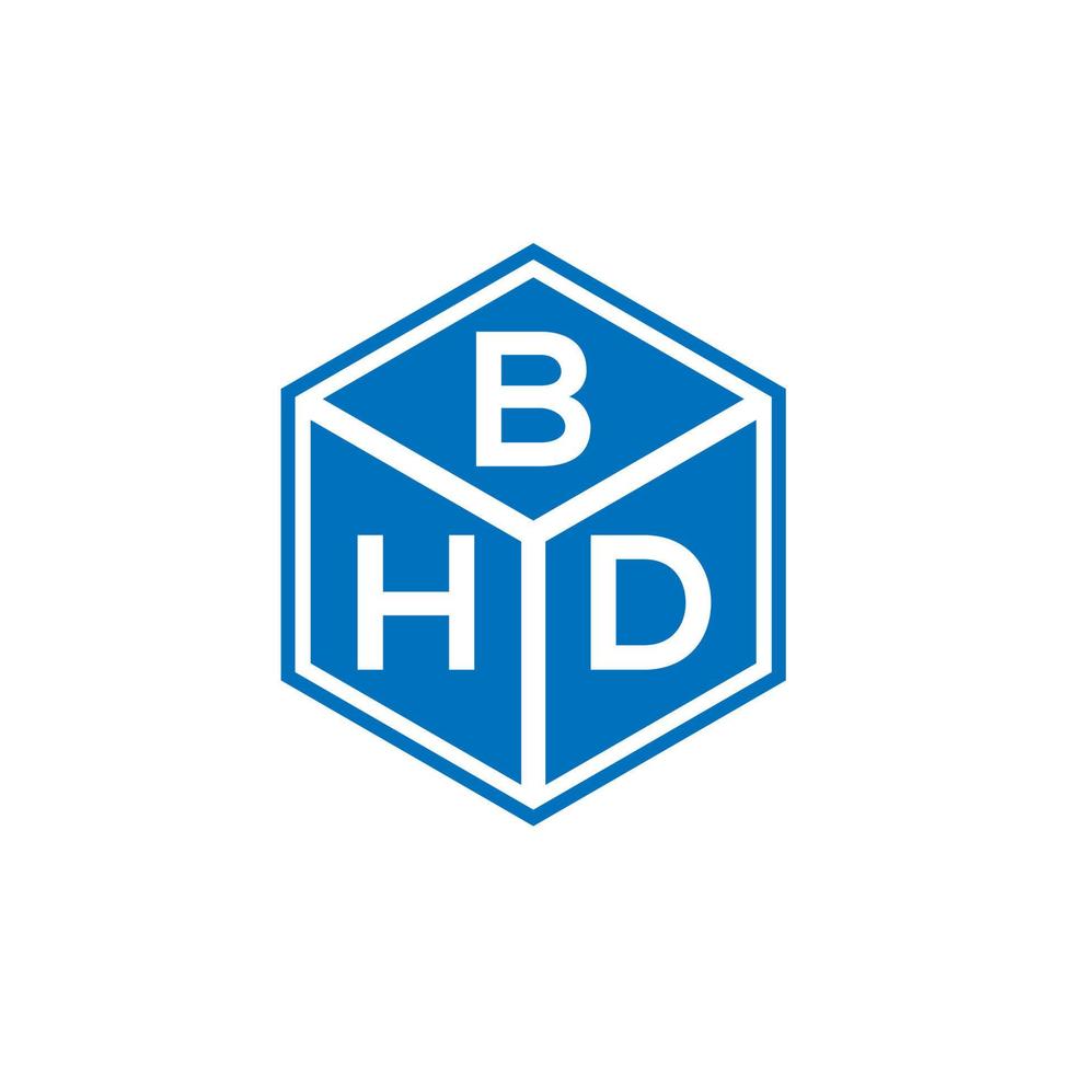 bhd-Buchstaben-Logo-Design auf schwarzem Hintergrund. bhd kreative Initialen schreiben Logo-Konzept. bhd Briefgestaltung. vektor