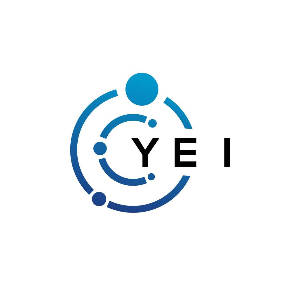 Yei-Buchstaben-Technologie-Logo-Design auf weißem Hintergrund. yei kreative Initialen schreiben es Logokonzept. yei Briefgestaltung. vektor