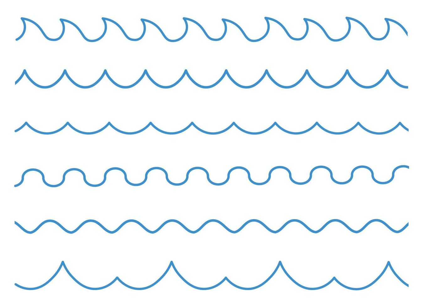 Wellenvektor-Designillustration lokalisiert auf weißem Hintergrund vektor