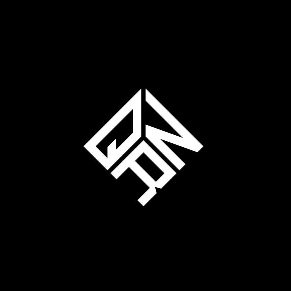 qrn brev logotyp design på svart bakgrund. qrn kreativa initialer brev logotyp koncept. qrn bokstavsdesign. vektor