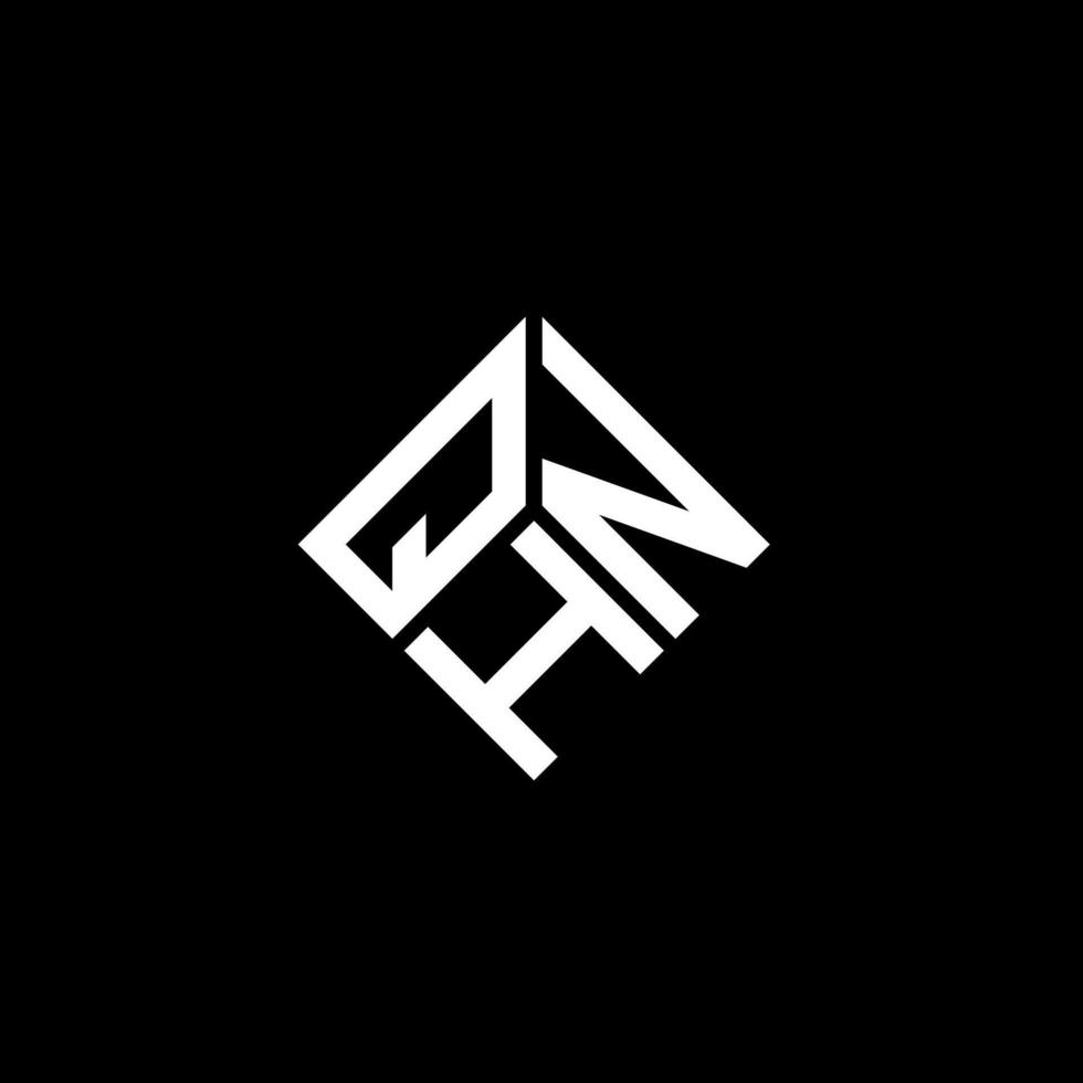 Qhn-Brief-Logo-Design auf schwarzem Hintergrund. qhn kreatives Initialen-Buchstaben-Logo-Konzept. qhn Briefgestaltung. vektor