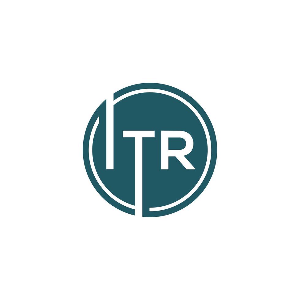 itr kreativa initialer brev logotyp koncept. itr bokstaven design.itr bokstaven logotyp design på vit bakgrund. itr kreativa initialer brev logotyp koncept. dess bokstavsdesign. vektor