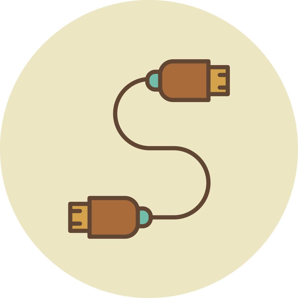 USB-Kabel gefüllt Retro vektor