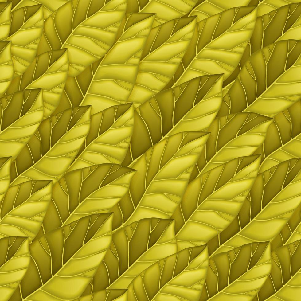 seamless mönster av gyllene blad. upprepande vektormönster av salladsblad. vektor textur för bakgrund, tapeter, textil, print design. vektor illustration.
