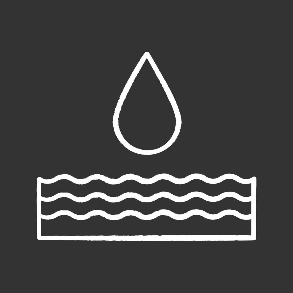 Kreidesymbol für Wasserenergie. Wasserkraft. Wasserkraft. isolierte vektortafelillustrationen vektor