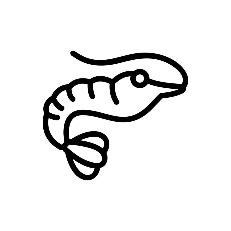 räkor ikon vektor. isolerade kontur symbol illustration vektor