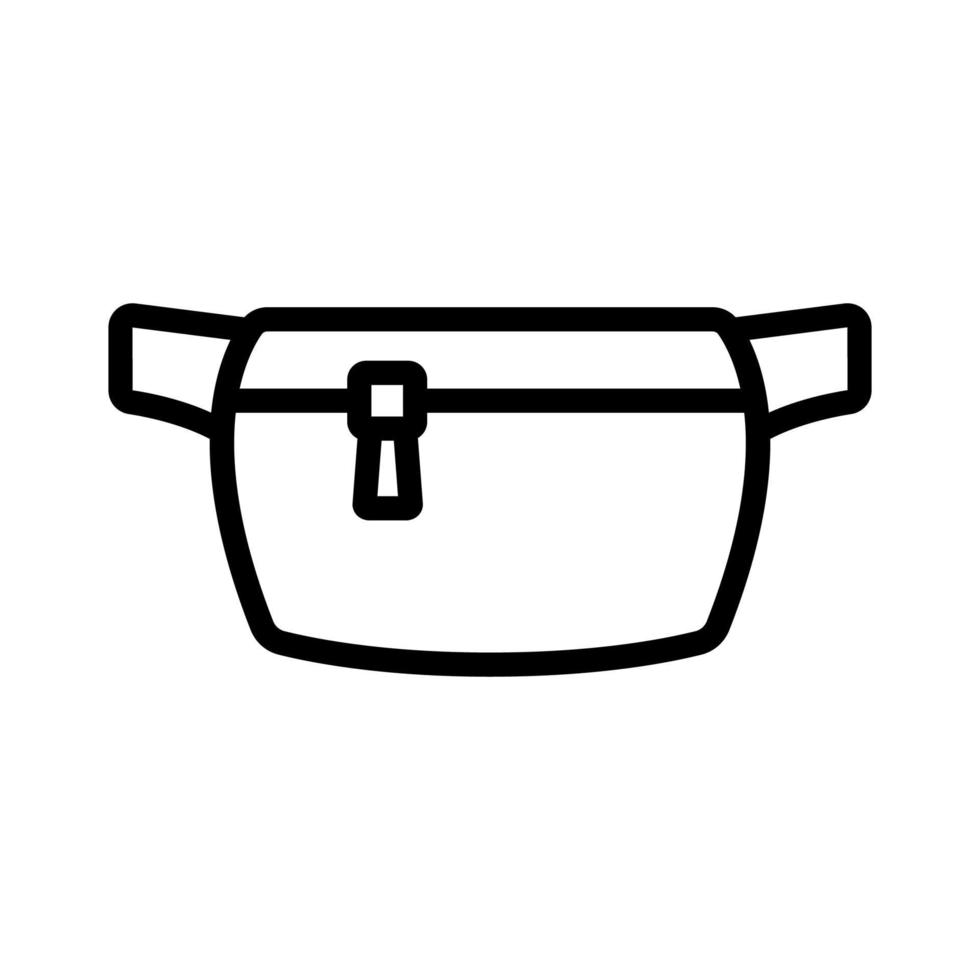 bälte handväska tillbehör ikon vektor kontur illustration