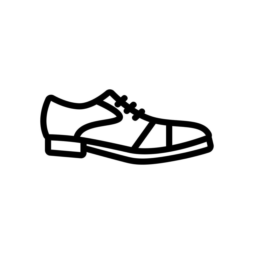 Oxford-Schuh-Symbol-Vektor-Umriss-Illustration vektor