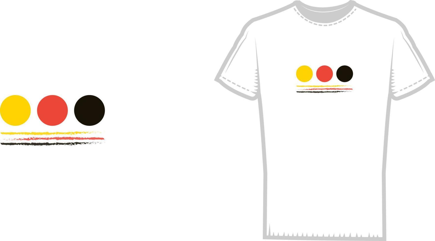 deutsche flagge farbe ein t-shirt design vektor