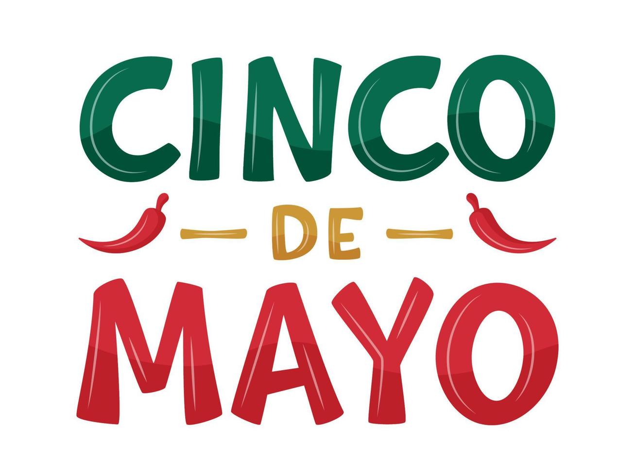 cinco de mayo, 5 maj, federal helgdag i Mexiko vektor