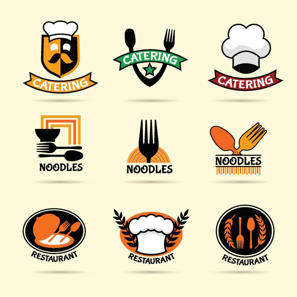 Catering-Logo-Set vektor