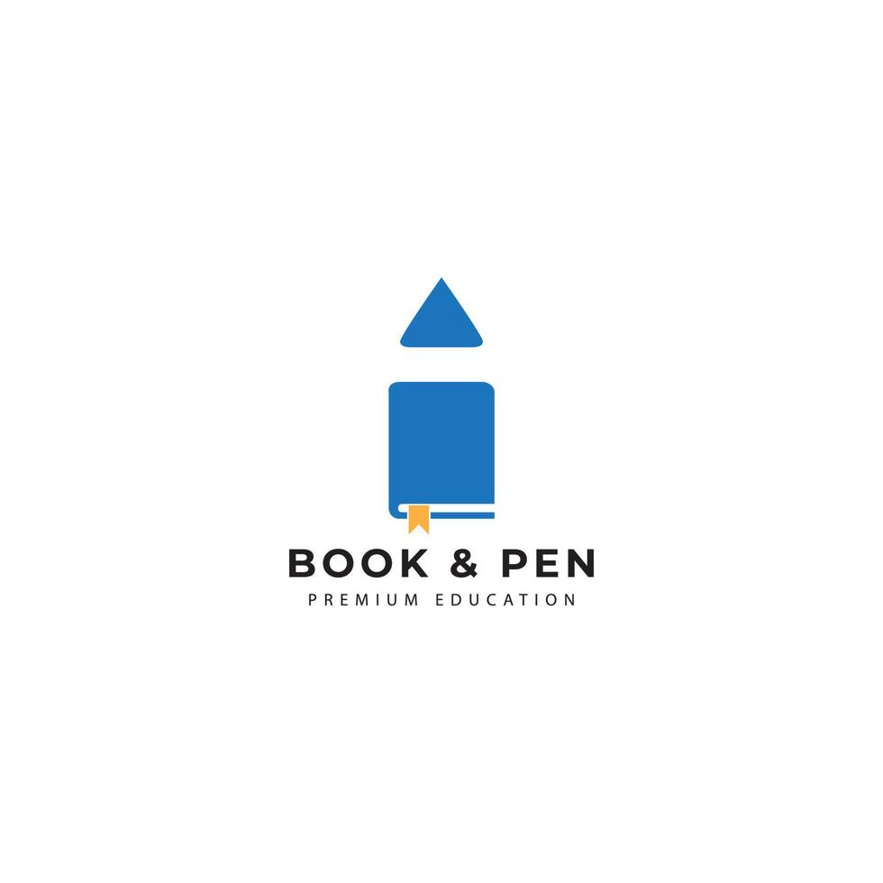 buch und stift studieren bildung schule logo symbol symbol illustration design vektor