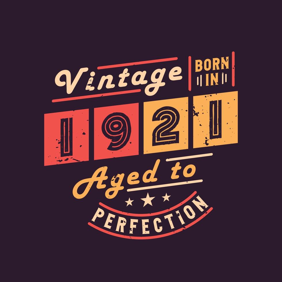 årgång född 1921 åldrad till perfektion vektor