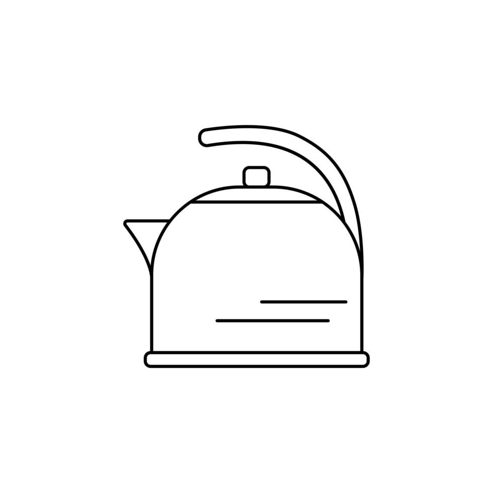 Wasserkocher Symbol Leitung Vektor Illustration