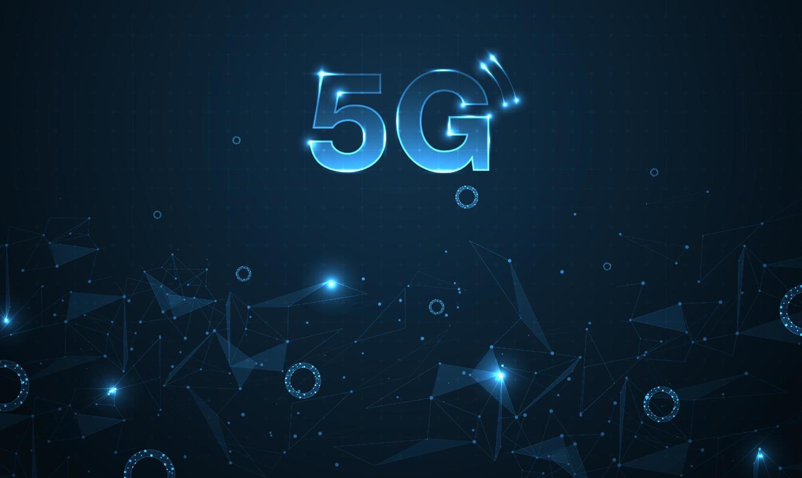 5g nätverk trådlöst internet wi-fi-anslutning och internet of things med modern. hög hastighet innovation anslutning datahastighet teknik vektor illustration.