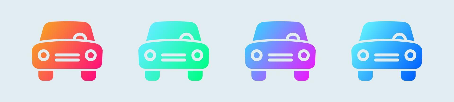 Auto solide Symbol in Verlaufsfarben. Transportzeichen-Vektorillustration. vektor
