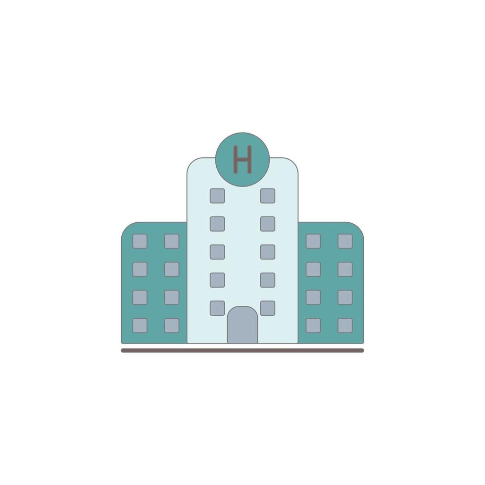 Symbol für Krankenhausgebäude vektor